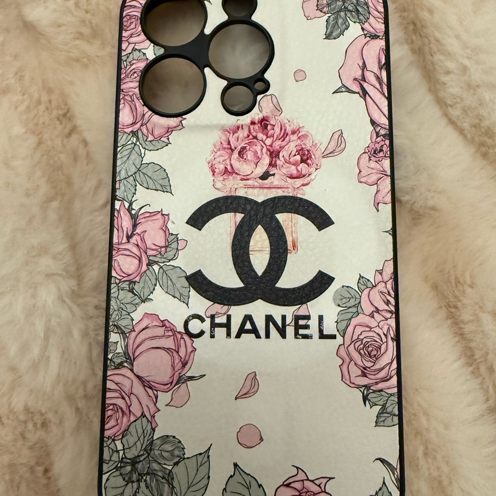 CC Floral iPhone 14 Pro Case - Pink and Black